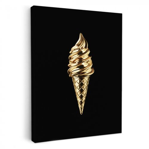 Dipinti su tela - Gelato - Oro - Nero - Cibo