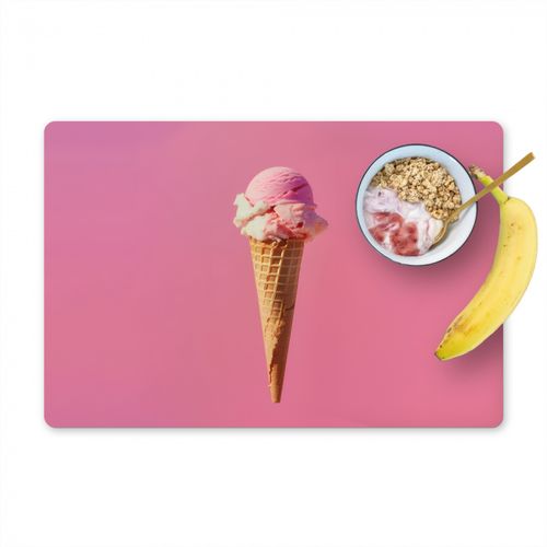 Tovagliette - Corno - Paletta per gelato - Rosa