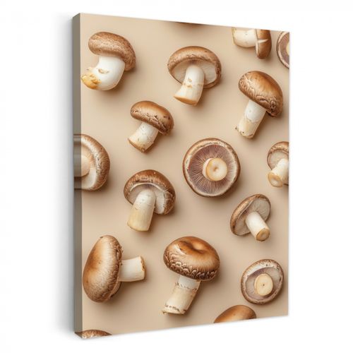 Dipinti su tela - Funghi di castagno - Beige