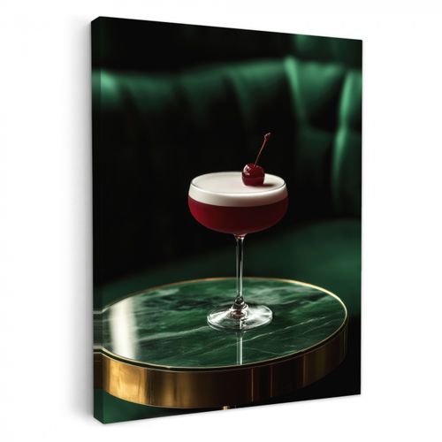 Dipinti su tela - Ciliegia - Cocktail - Rosso - Marmo