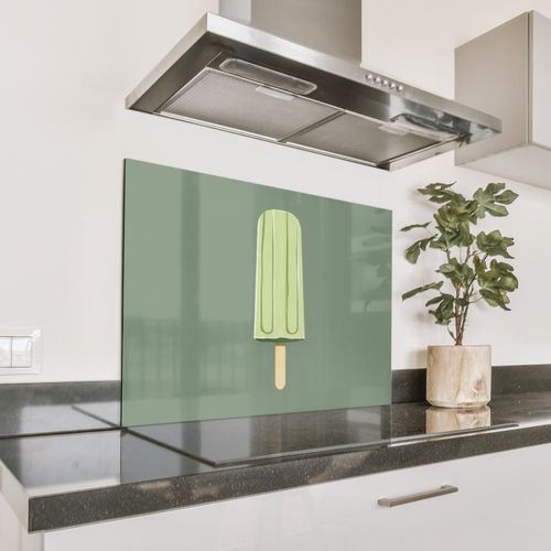 Parafango in alluminio - Verde - Gelato all'acqua - Bastoncino - Illustrazione