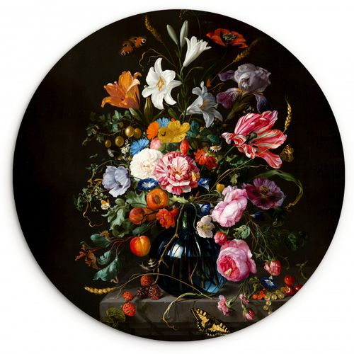 Quadro rotondo - Vaso con fiori