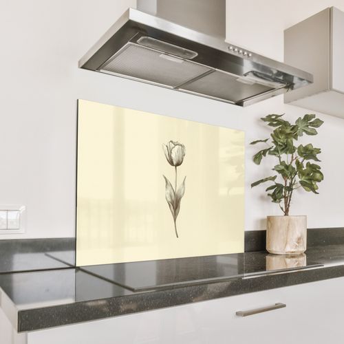 Parafango in alluminio - Illustrazione - Tulipano - Nero