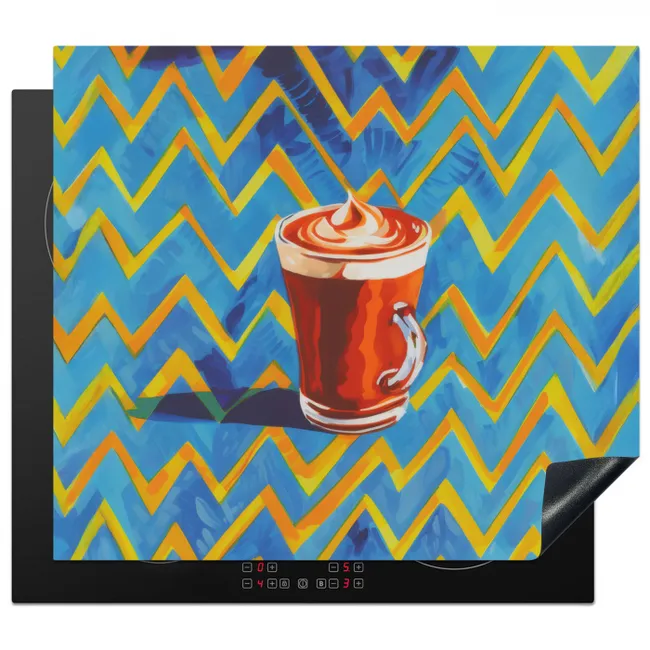 Protezione piano induzione - Tazza - Caffè - Zigzag - Panna montata