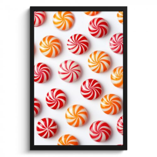 KitchenYeah - Cucina - Cornice per foto - Caramelle - Modello - Rosso - Arancione