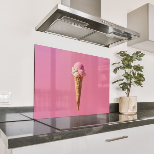 Parafango in alluminio - Corno - Paletta per gelato - Rosa