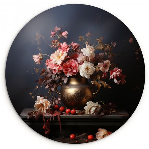 Quadro rotondo - Bellezza autunnale in bronzo