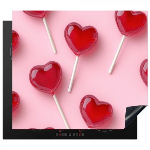 Protezione piano induzione - Lecca-lecca - Cuori - Rosa