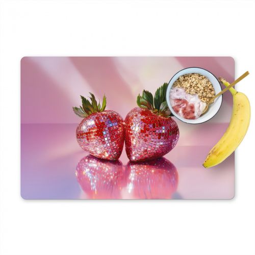 Tovagliette - Disco - Frutta - Glitter - Fragola