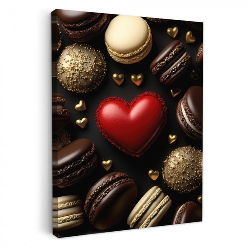 Dipinti su tela - Amaretti - Rosso - Cuore
