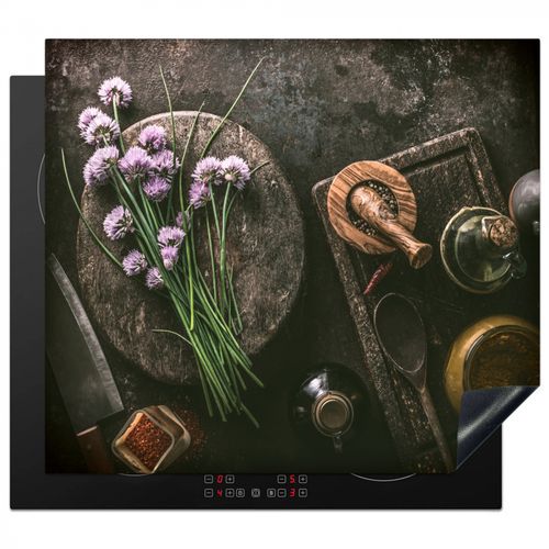 Protezione piano induzione - Fiori d'arancio e utensili da cucina antichi