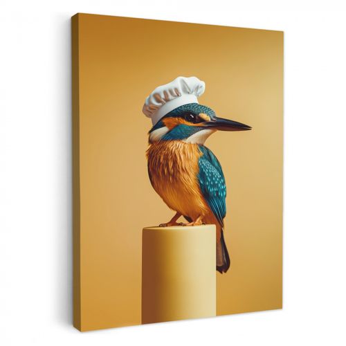 Dipinti su tela - Martin pescatore - Colonna - Cappello da cuoco - Uccello