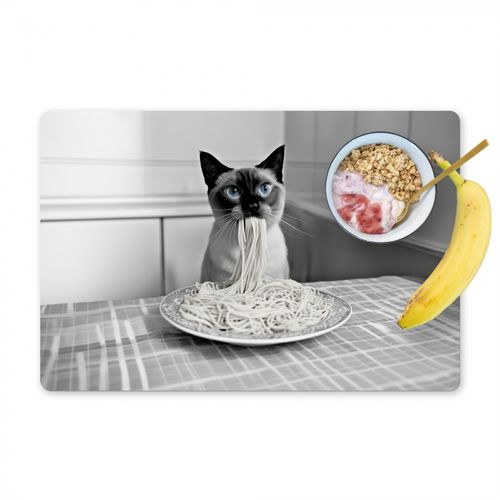 Tovagliette - Gatto - Siamese - Bianco e nero - Carino - Animali