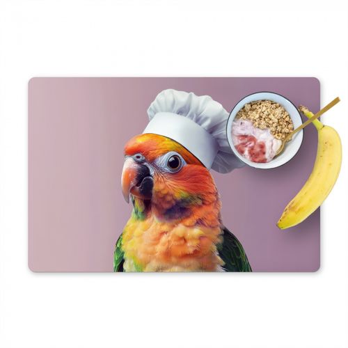 Tovagliette - Loro - Gorro de cocinero - Curioso - Ave