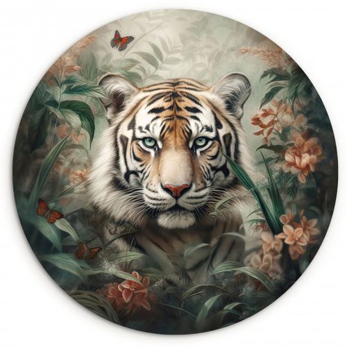 Quadro rotondo - Lo sguardo della tigre