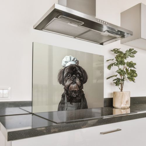 Parafango in alluminio - Abbigliamento da cuoco - Nero - Cane
