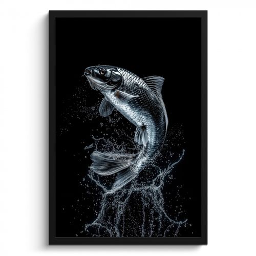 KitchenYeah - Cucina - Cornice per foto - Pesce - Koi - Nero - Acqua