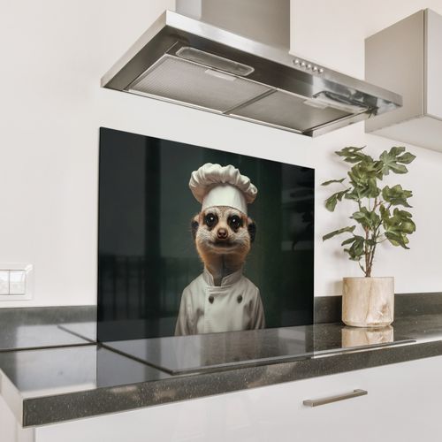 Parafango in alluminio - Animale - Cuoco - Meerkat