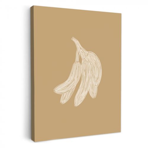 Dipinti su tela - Banane - Beige - Disegno a linee - Minimalista