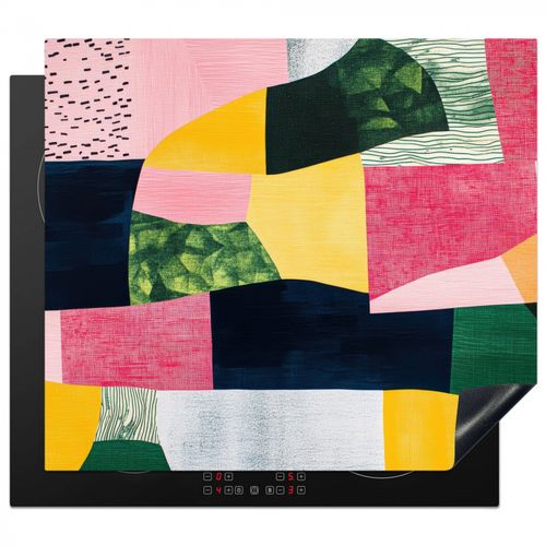 Protezione piano induzione - Astratto - Rosa - Forme - Giallo