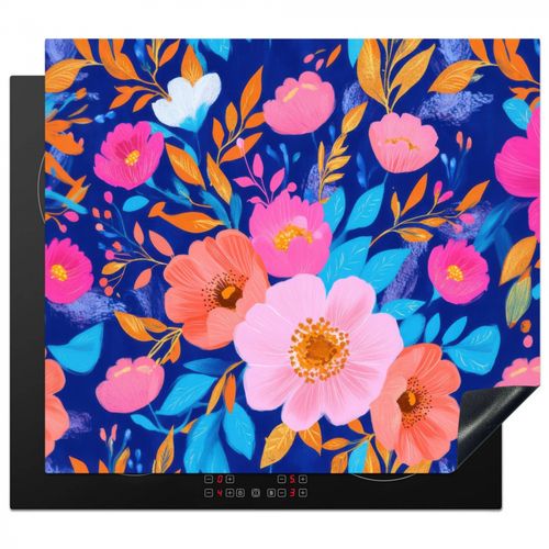 Protezione piano induzione - Fiori - Blu - Rosa
