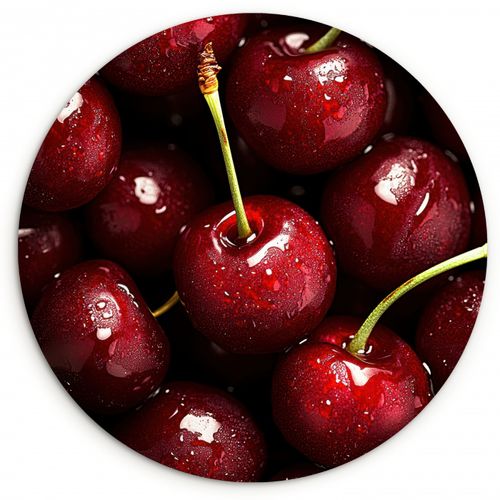 Quadro rotondo - Rosso - Frutta - Ciliegia