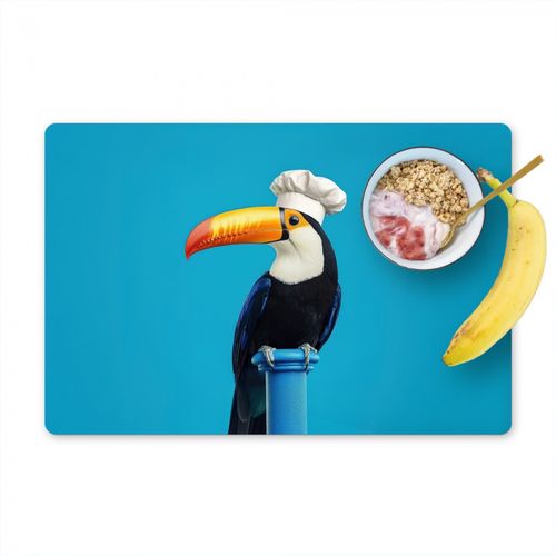 Tovagliette - Tucano - Piedistallo - Uccello - Cappello da cuoco
