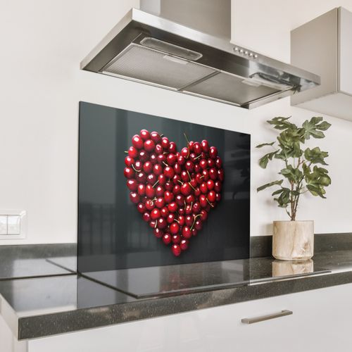 Parafango in alluminio - Ciliegia - Cuore - Rosso - Nero