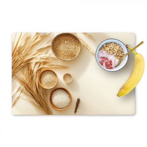 Tovagliette - Cereali - Legno - Ciotola - Beige