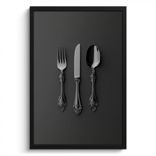 KitchenYeah - Cucina - Cornice per foto - Posate - Nero