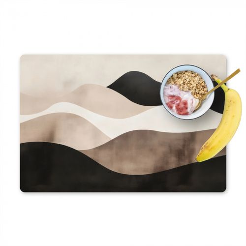 Tovagliette - Astratto - Paesaggio - Onde - Colore crema