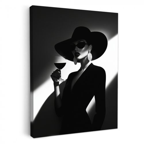 Dipinti su tela - Donna - Vino - Chic