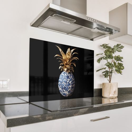 Parafango in alluminio - Ananas - Motivo floreale - Oro - Delftware