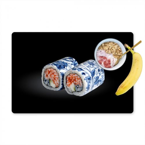 Tovagliette - Sushi - Blu Delft - Riso - Pesce - Elegante