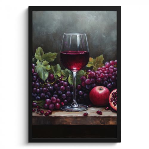 KitchenYeah - Cucina - Cornice per foto - Vino - Frutta - Natura morta