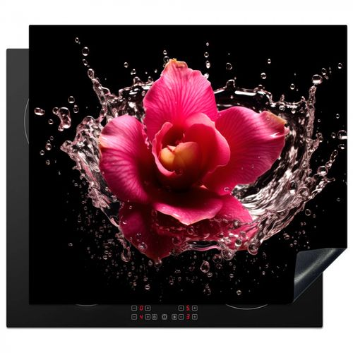 Protezione piano induzione - Fiori - Rosa - Acqua - Nero - Botanica - Natura