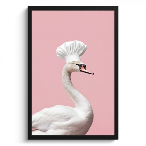 KitchenYeah - Cucina - Cornice per foto - Cigno - Cappello da cuoco - Bello - Classico