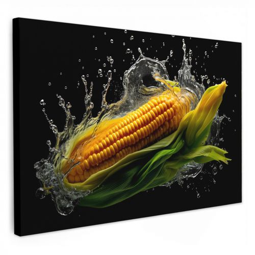Dipinti su tela - Mais - Ortaggi - Piante - Nero - Acqua