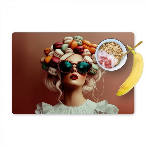 Tovagliette - Donna - Macaron - Occhiali