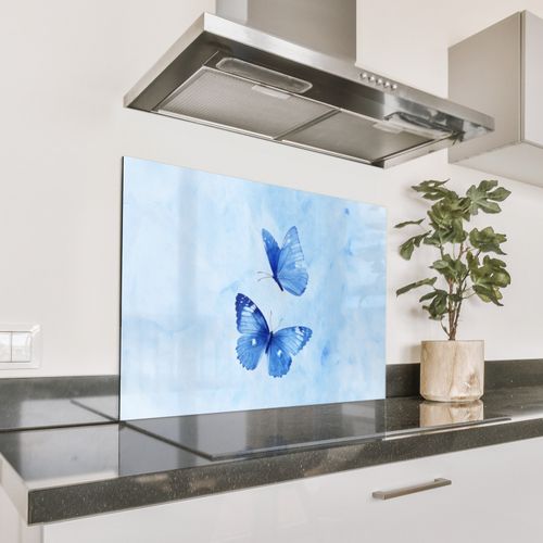Parafango in alluminio - Farfalle - Ornamentali - Blu