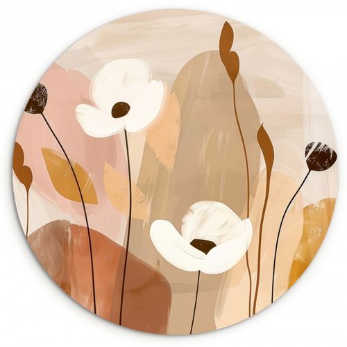 Quadro rotondo - Flora astratta