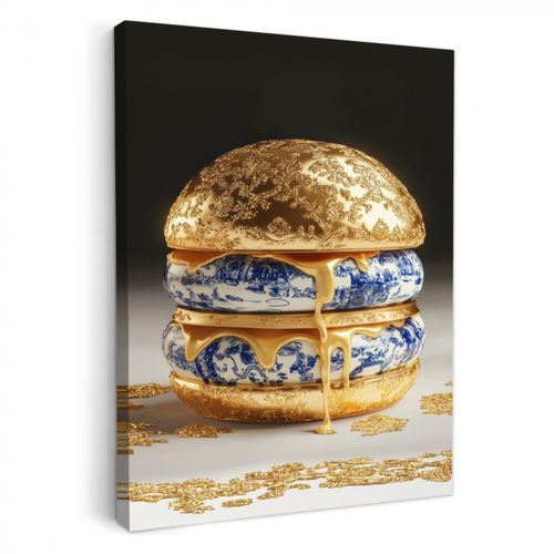 Dipinti su tela - Blu Delft - Oro - Cittadino