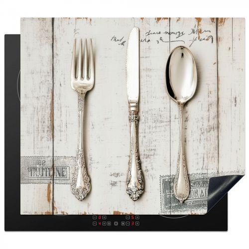Protezione piano induzione - Argento - Posate - Legno