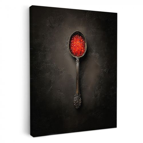 Dipinti su tela - Nero - Cucchiaio - Caviale