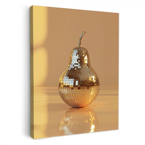 Dipinti su tela - Oro - Disco - Glitter - Pera