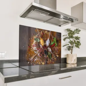 Parafango in alluminio - Mosaico di erbe e spezie