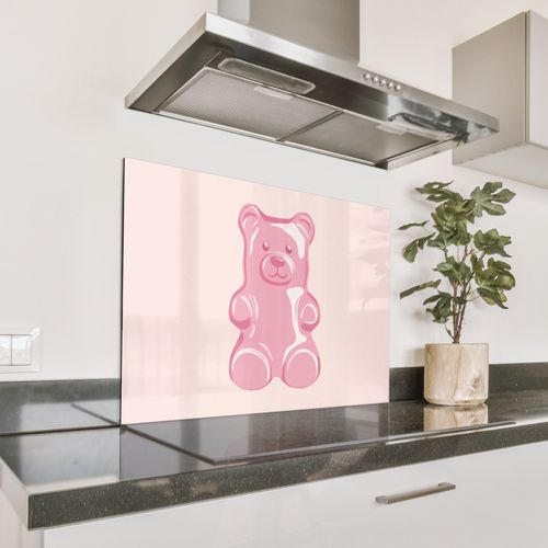 Parafango in alluminio - Orso - Rosa - Caramella