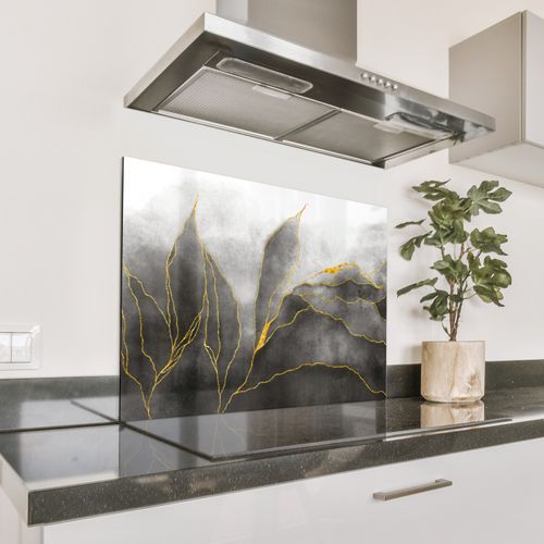Parafango in alluminio - Linee d'oro nebbiose