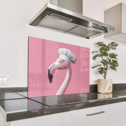 Parafango in alluminio - Fenicottero - Rosa - Cappello da cuoco - Uccello