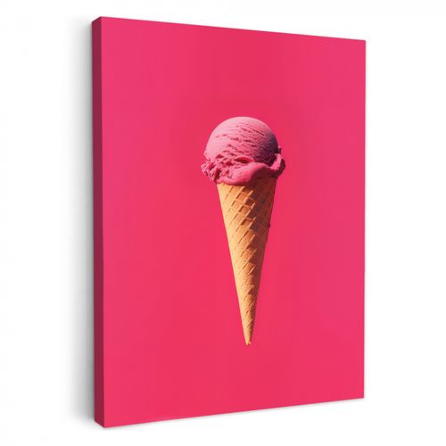 Dipinti su tela - Paletta per gelato - Rosa - Corno